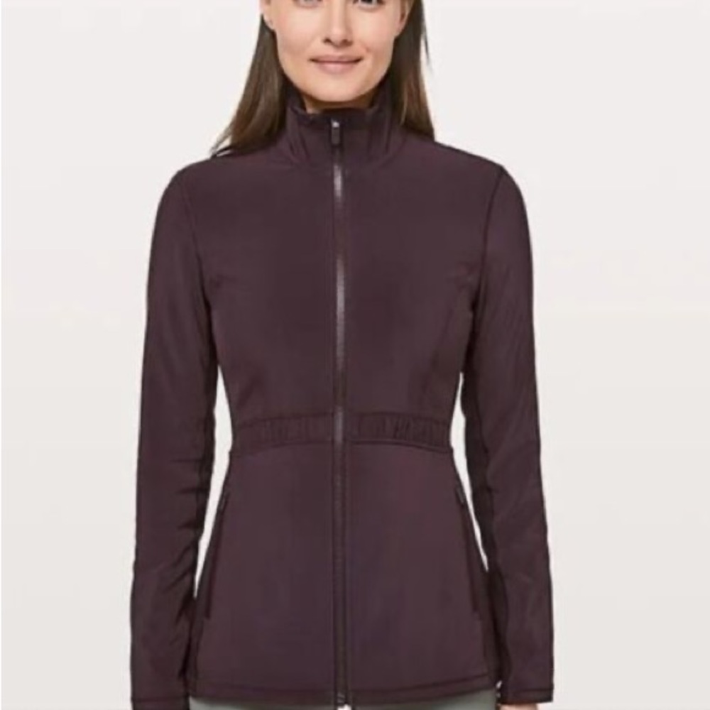 Lululemon Round Trip Jacket Womens Size 6 Full Zip Slim Fit Jacket in Purple